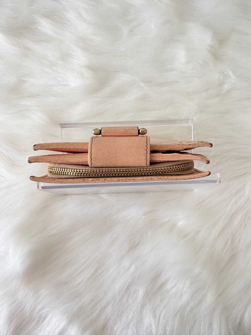 Gucci Beige and Pink Monogram Bifold Wallet with Gold Hardware - Picture 13 of 16
